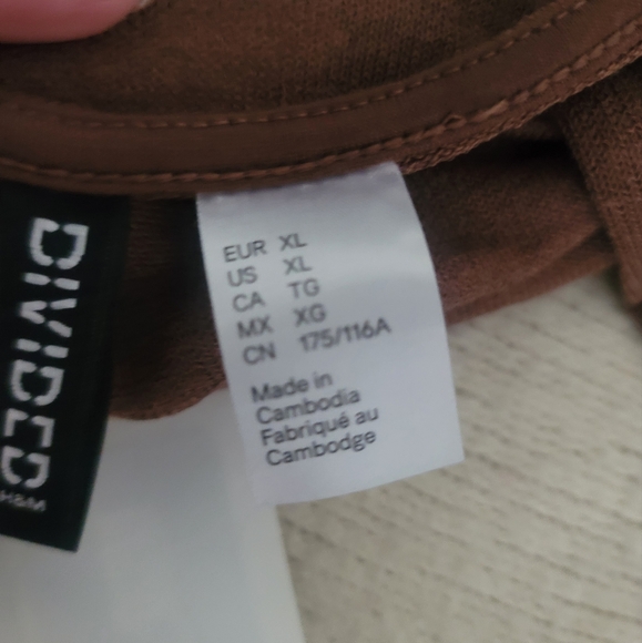 H&M Divided Cut Out Stretchy Soft Summer Dress in Brown Size XL New with… - Picture 7 of 9